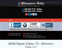 Tablet Screenshot of bimmersonly.net